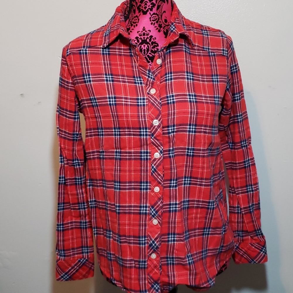 3💝for $25 Say What Flannel Blouse